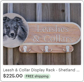 Shetland Sheepdog - Leashes & Collars Display Rack